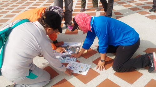 B組上午進行跑跑台江村環教課程 深入了解綠建築的設計理念 (電子報編輯小組提供)