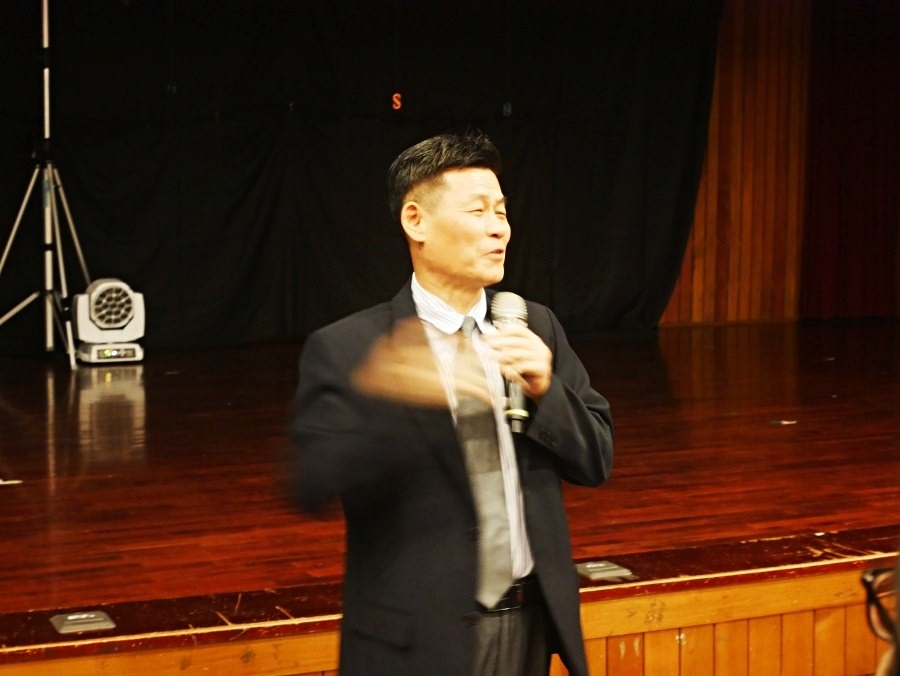 臺中科技大學校長謝俊宏於6月25日首場致詞  (國家公園電子報編輯小組提供)