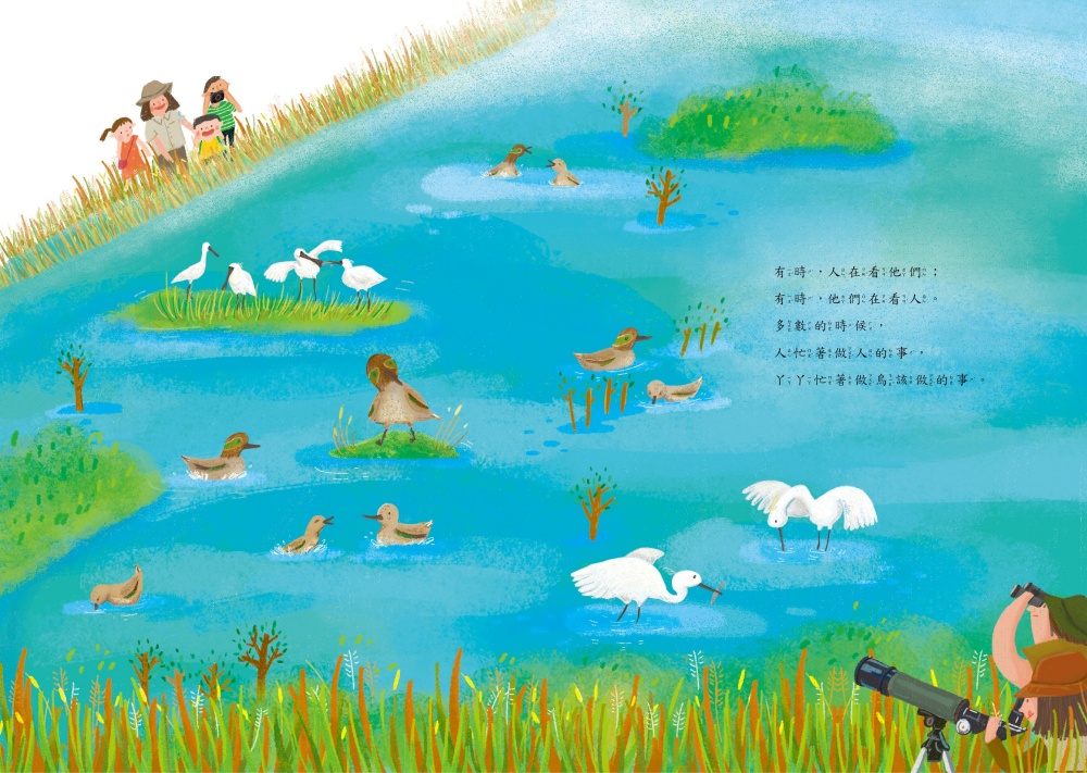 人忙著做人的事，ㄚㄚ忙著做鳥該做的事(台江國家公園管理處提供)
